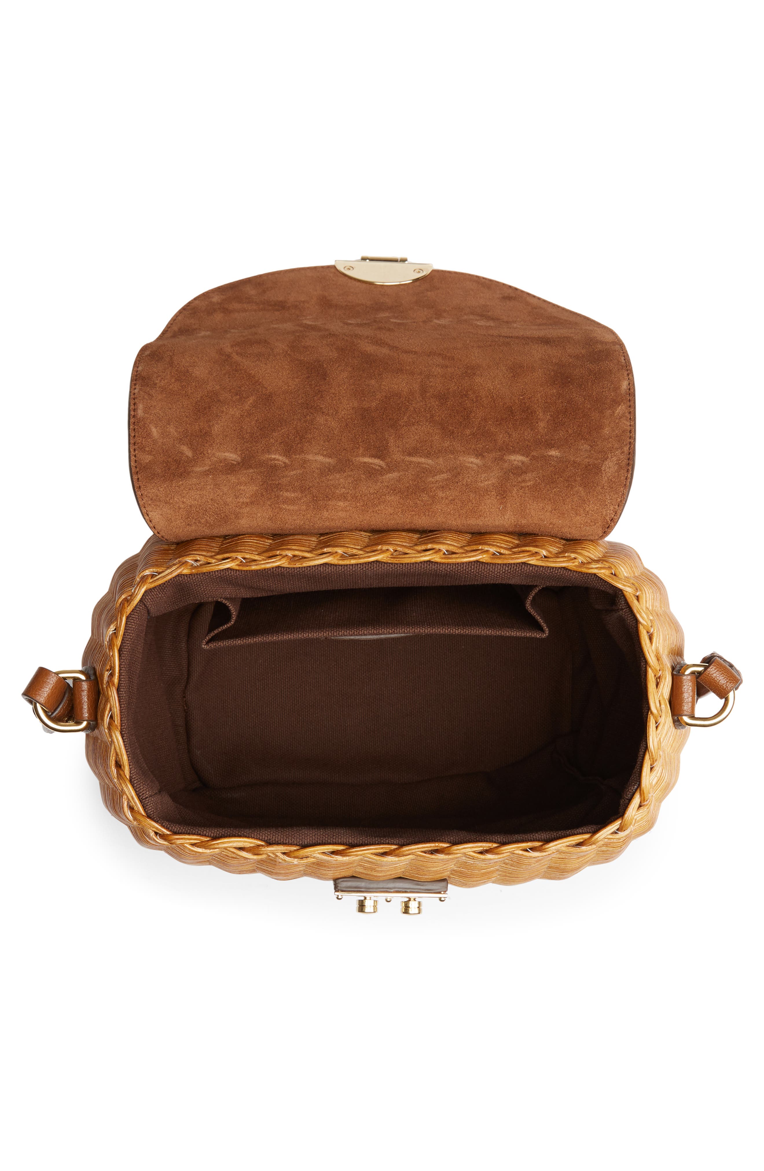 Miu Miu Midollino Woven Wicker Bag, Alternate, color, 