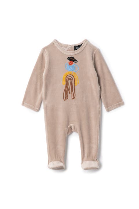Cowboy Embroidered Velour Romper (Baby)