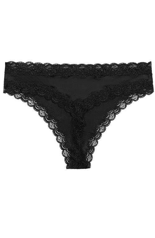 Shop Uwila Warrior Soft Silk Thong Underwear In Tap Shoe Black