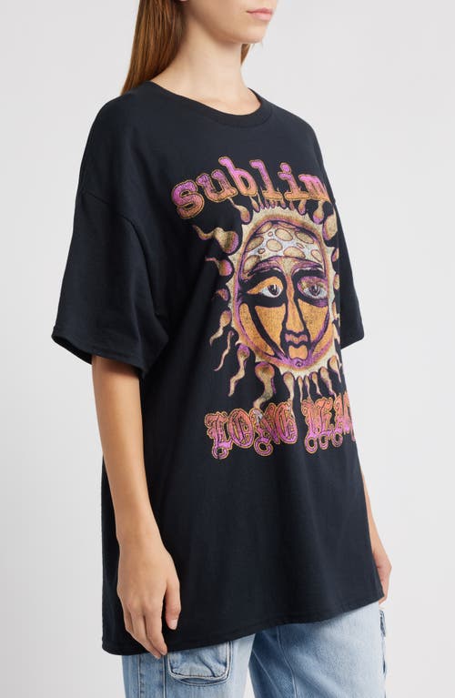 Merch Traffic Sublime Long Beach Cotton Graphic T-shirt In Black