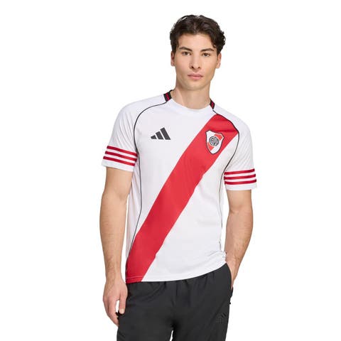 Men's adidas White Club Atlético River Plate 2025/26 Home Replica Jersey