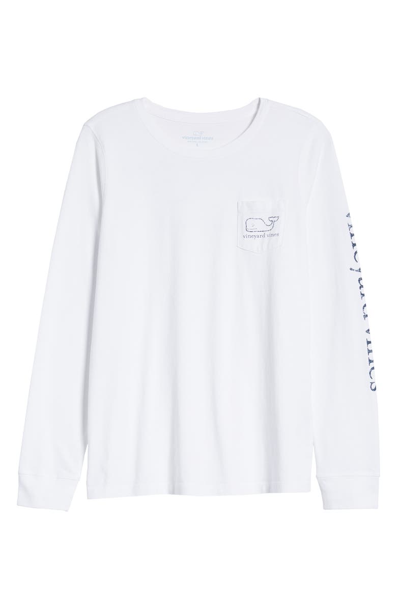 vineyard vines Whale Long Sleeve Pocket Graphic Tee, Alternate, color, 