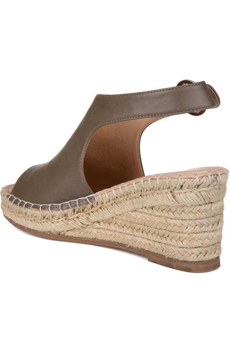 Journee Collection JOURNEE Crew Espadrille Wedge Sandal, Alternate, color, Taupe