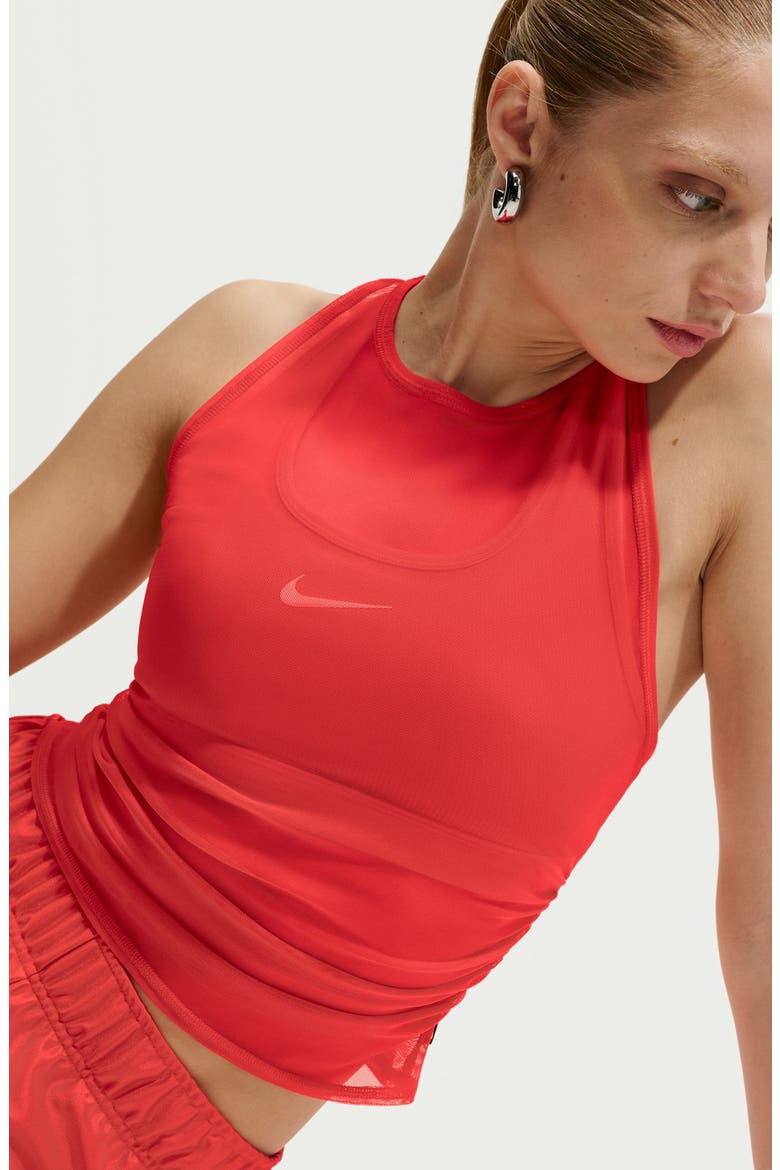 Sheer Racerback Tank, Alternate, color, LIGHT CRIMSON/ SAIL