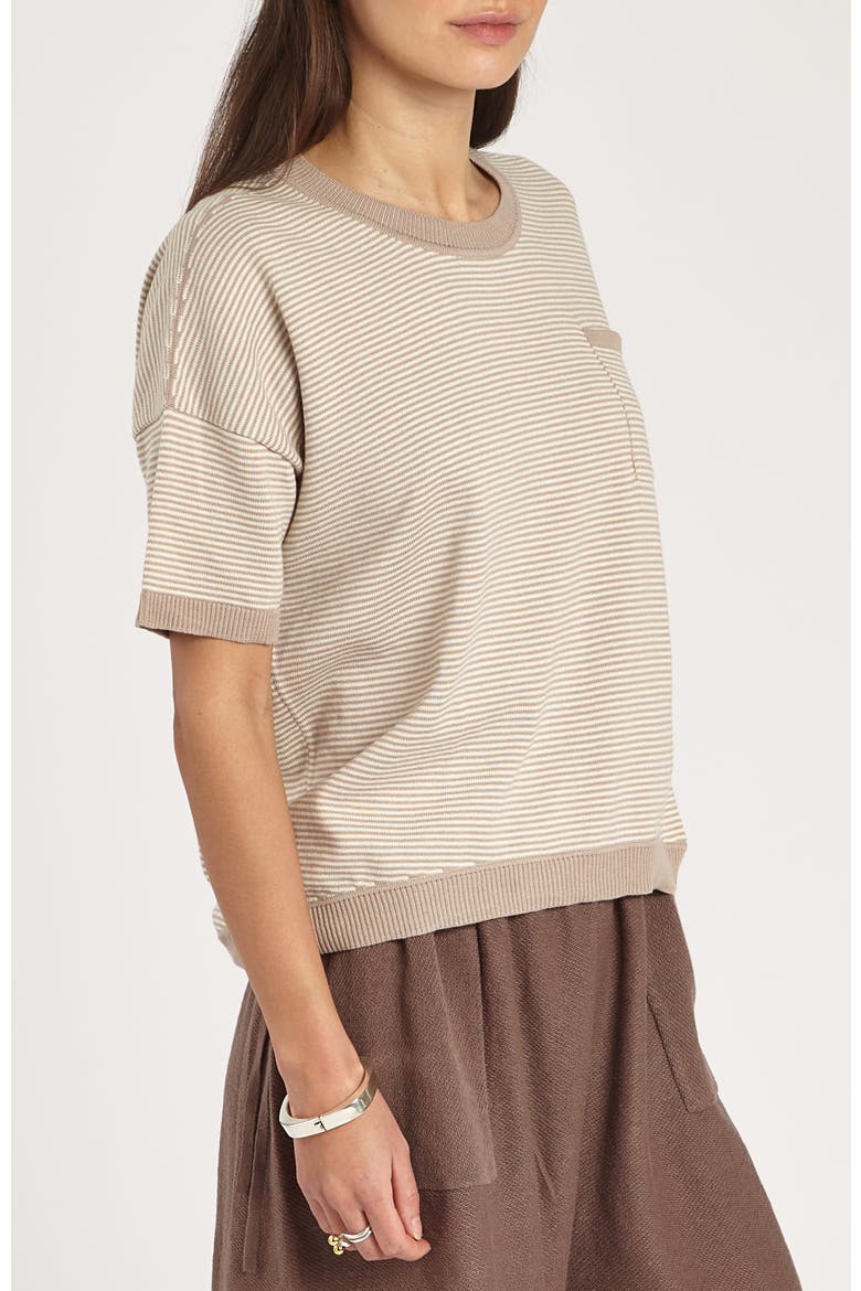 Modern Striped Tee, Alternate, color, Light Mauve Stripe