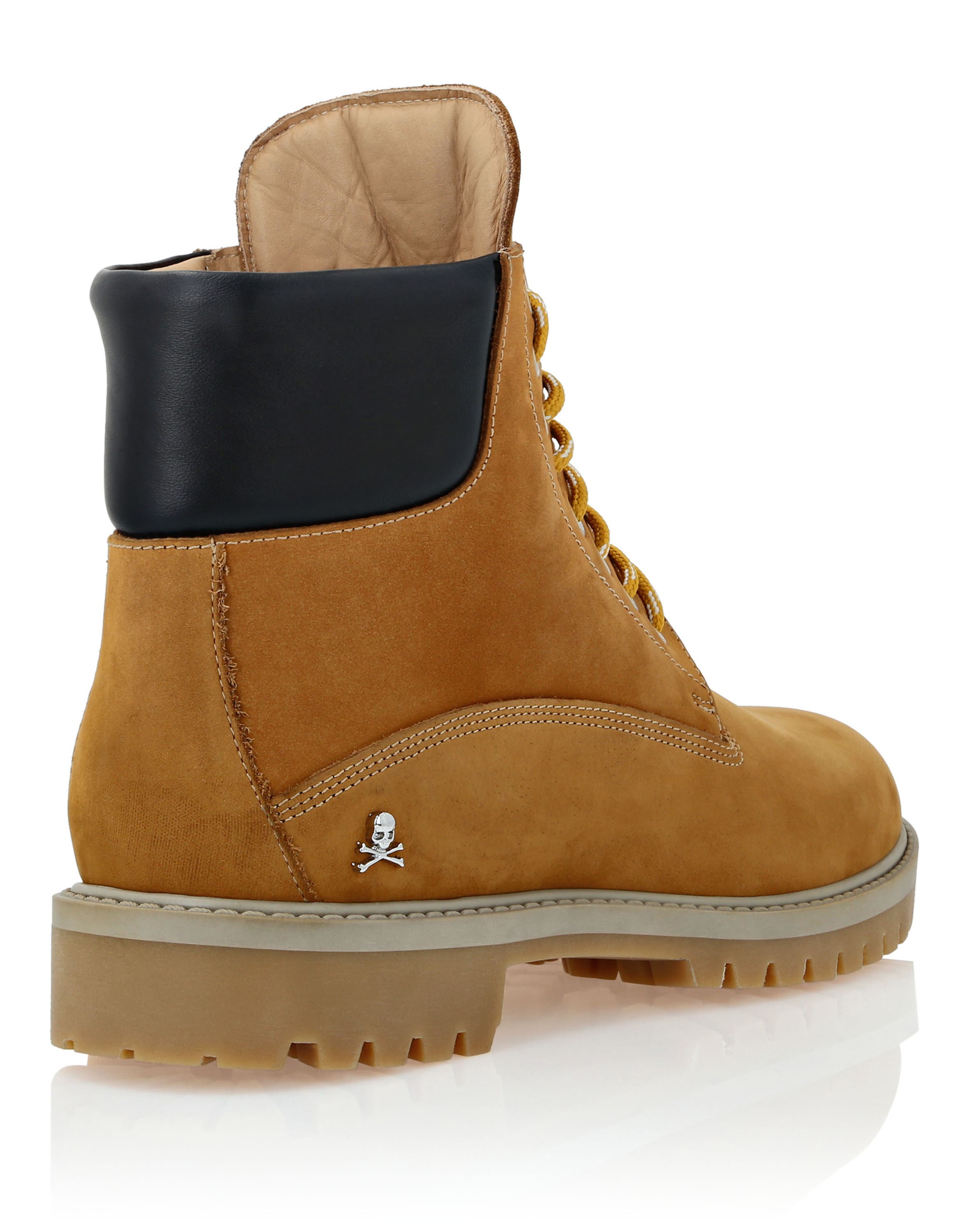 Nabuk Low Flat Boots Men, Alternate, color, beige