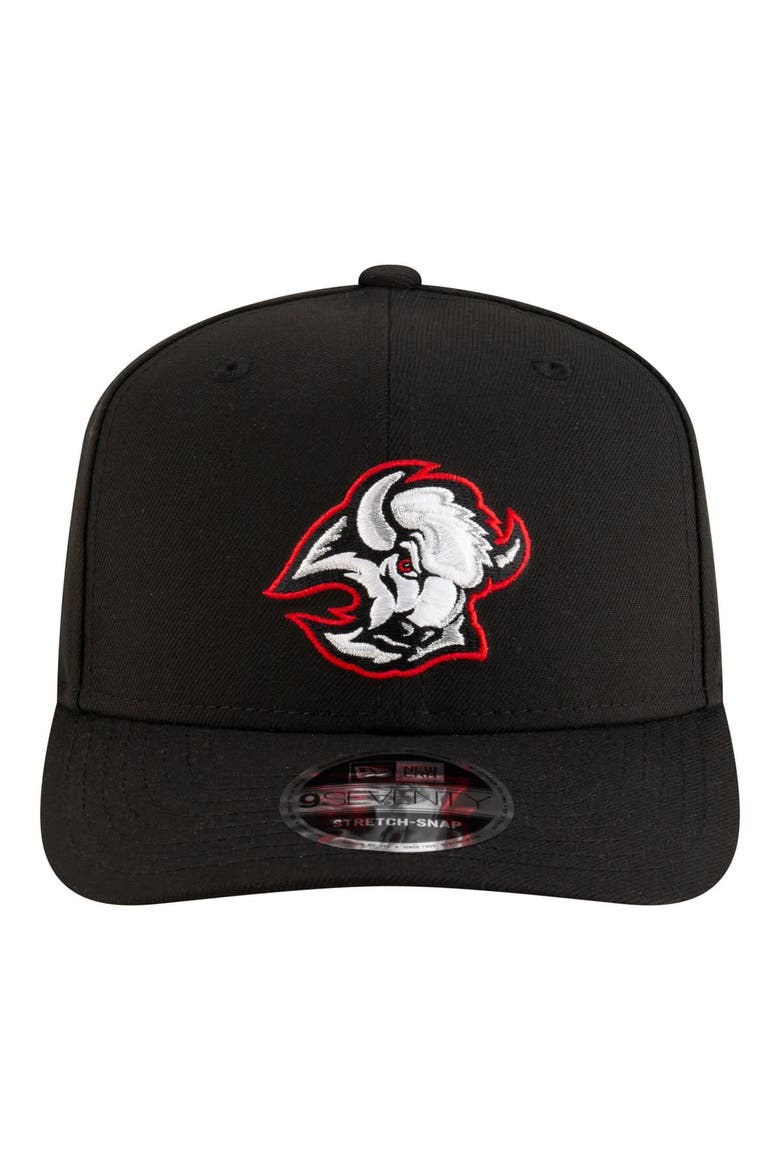 Men's New Era  Black Buffalo Sabres 9SEVENTY Stretch-Snap Adjustable Hat, Alternate, color, Black
