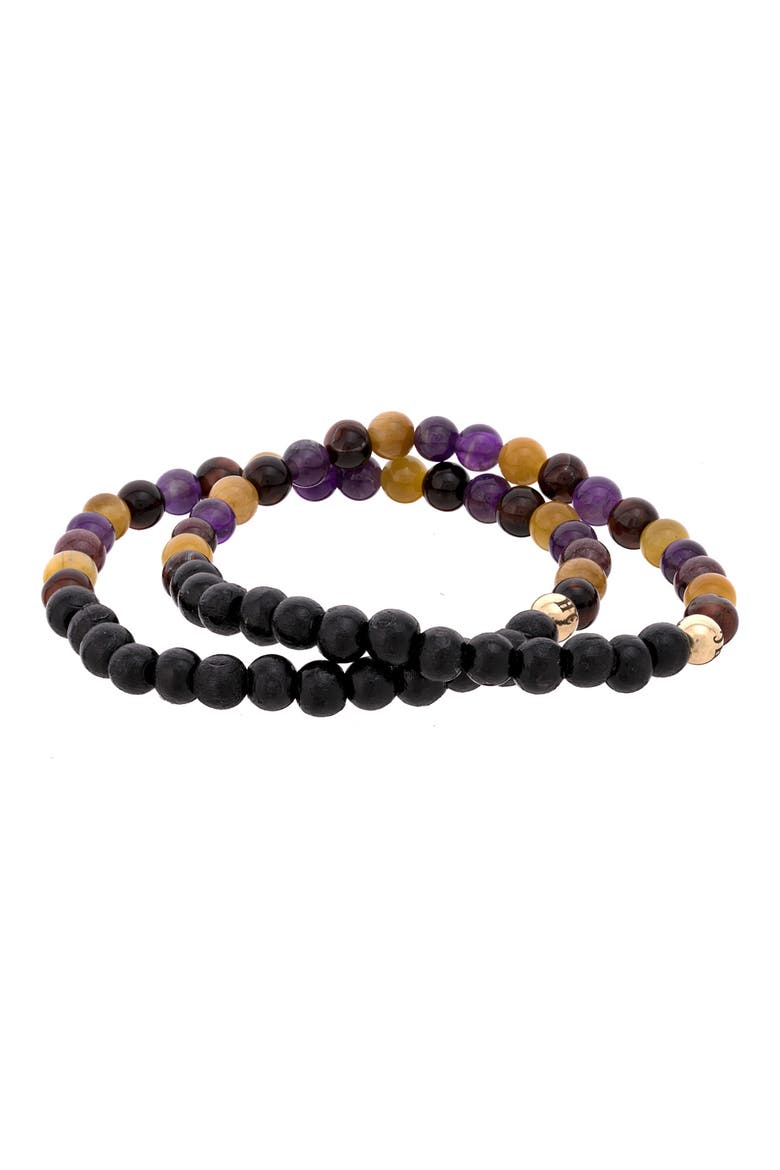Men's N19 Anxiety-Free Set of 2 Healer's Bracelets, Alternate, color, BLACK