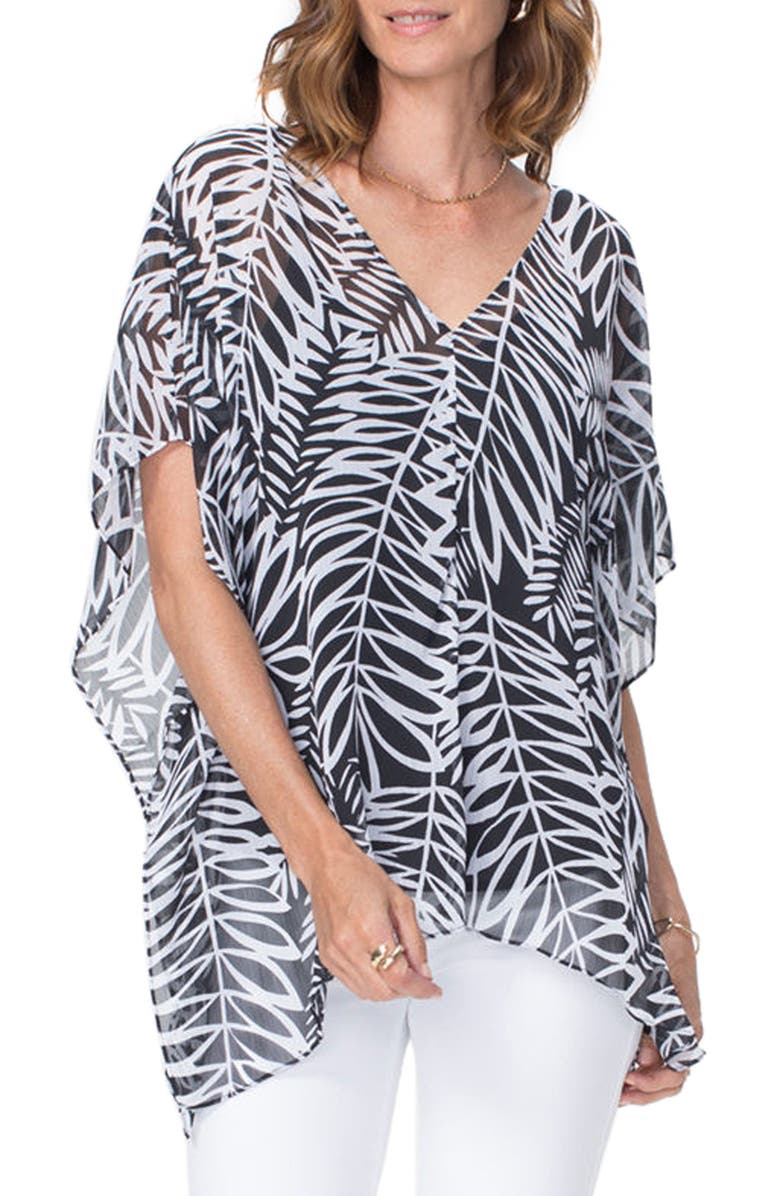 NYDJ Chiffon Caftan Top, Main, color,