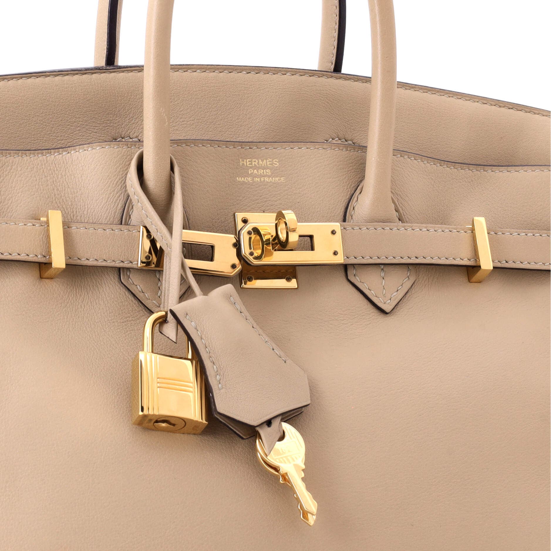 Pre-Owned Hermes Birkin Handbag Light Swift with Gold Hardware 25, Alternate, color, Trench