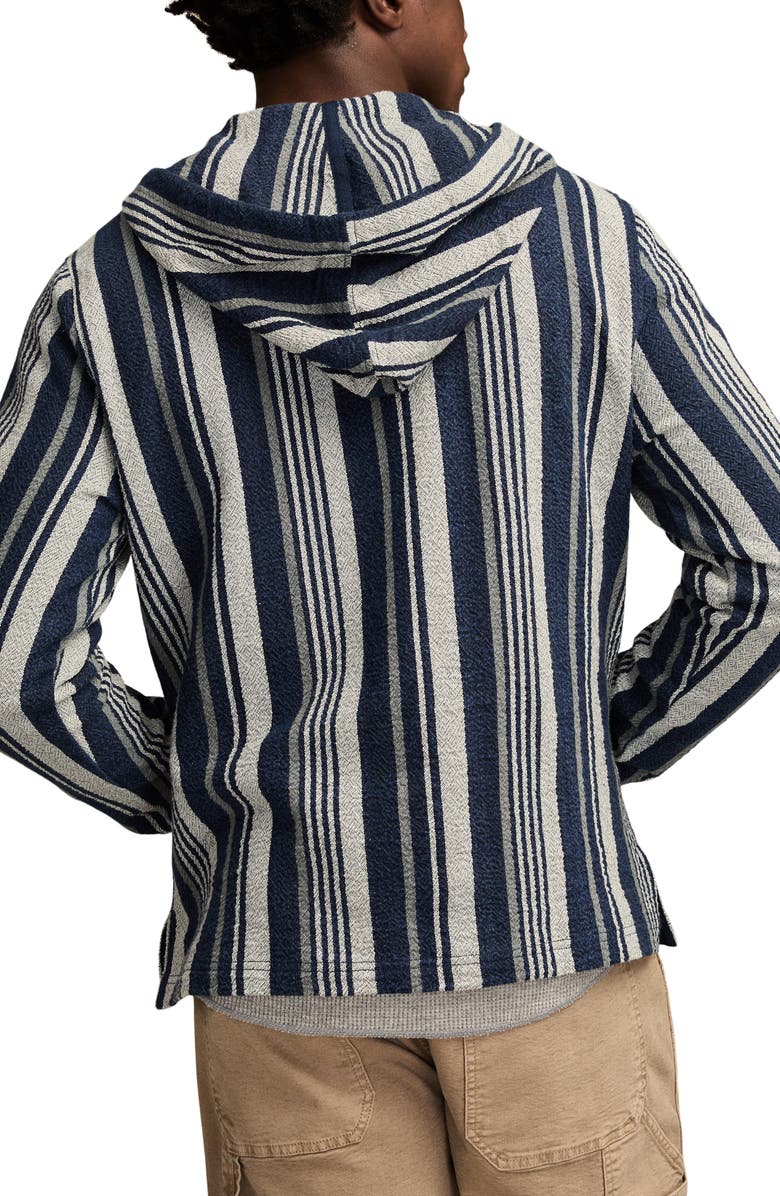 Lucky Brand Baja Stripe Cotton Hoodie, Alternate, color,