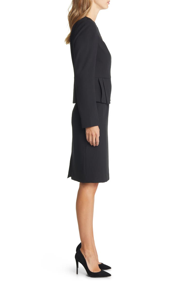 Two-Piece Jacket & Skirt Set, Alternate, color, BLACK