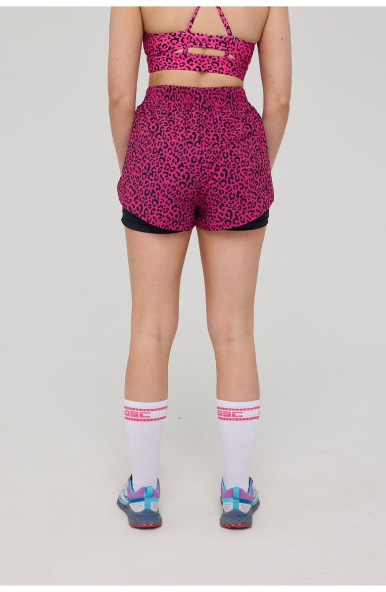 OOSC Elite 2 in 1 Running Shorts - Pink Leopard, Alternate, color, Pink Leopard
