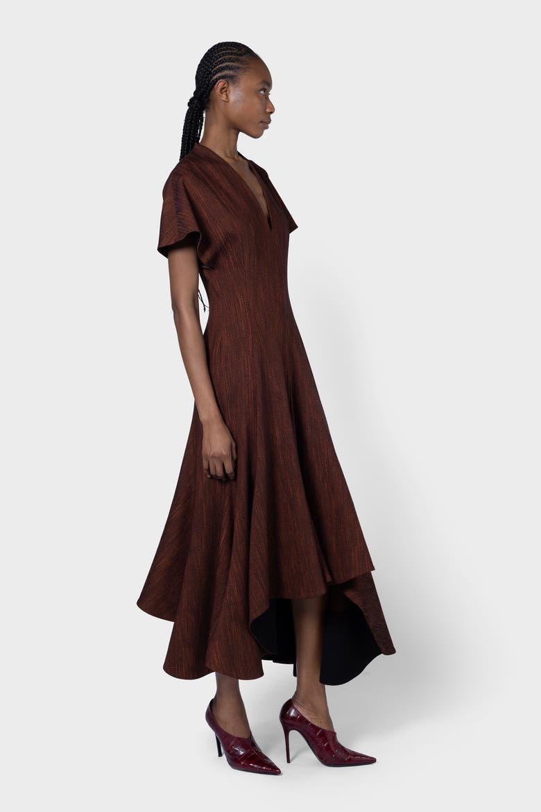 Sapha Tailored Midi Dress, Alternate, color, Blood Orange