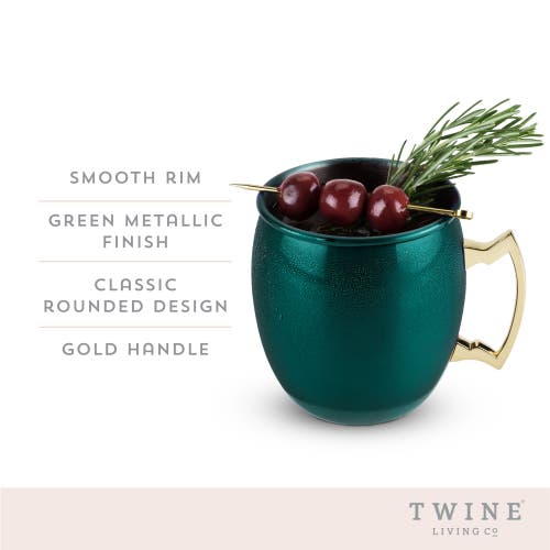 Twine Moscow Mule Mug In Emerald Green