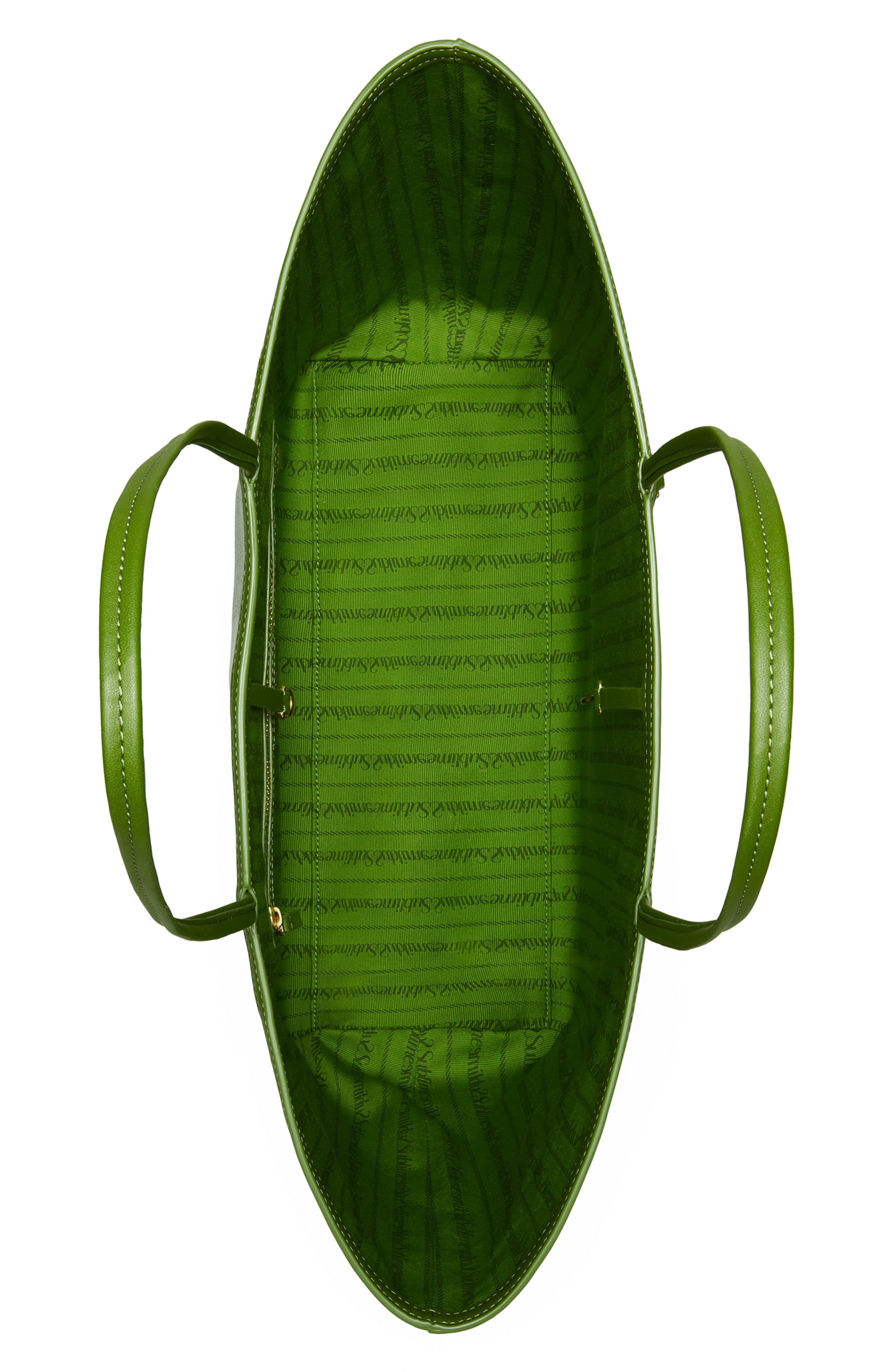 The Racer Tote, Alternate, color, GREEN PRINTED