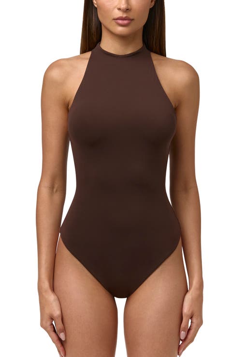 Funnel Neck Racerback Bodysuit