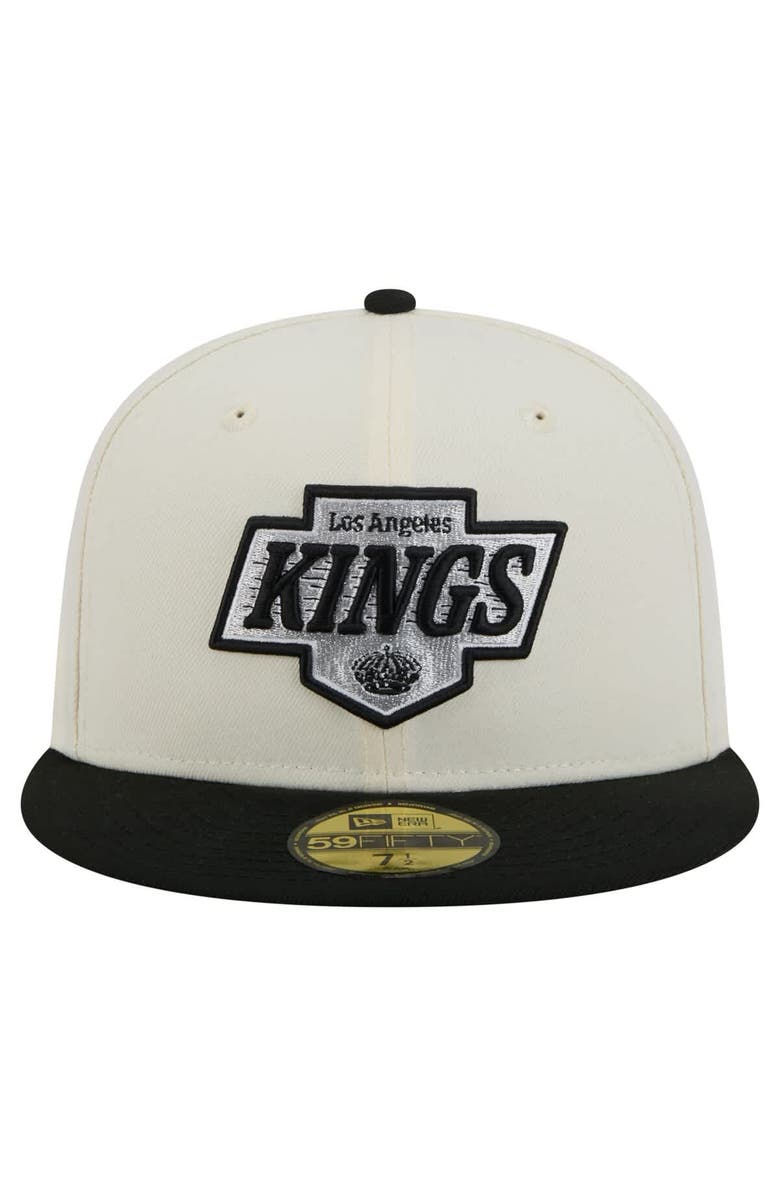 New Era Men's New Era White Los Angeles Kings Chrome Two-Toned 59FIFTY Fitted Hat, Alternate, color,