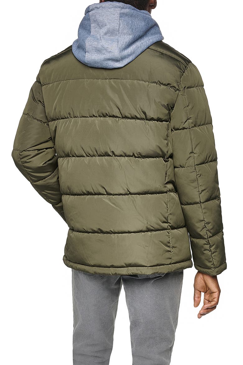 Hooded Puffer Jacket, Alternate, color, OLIVE
