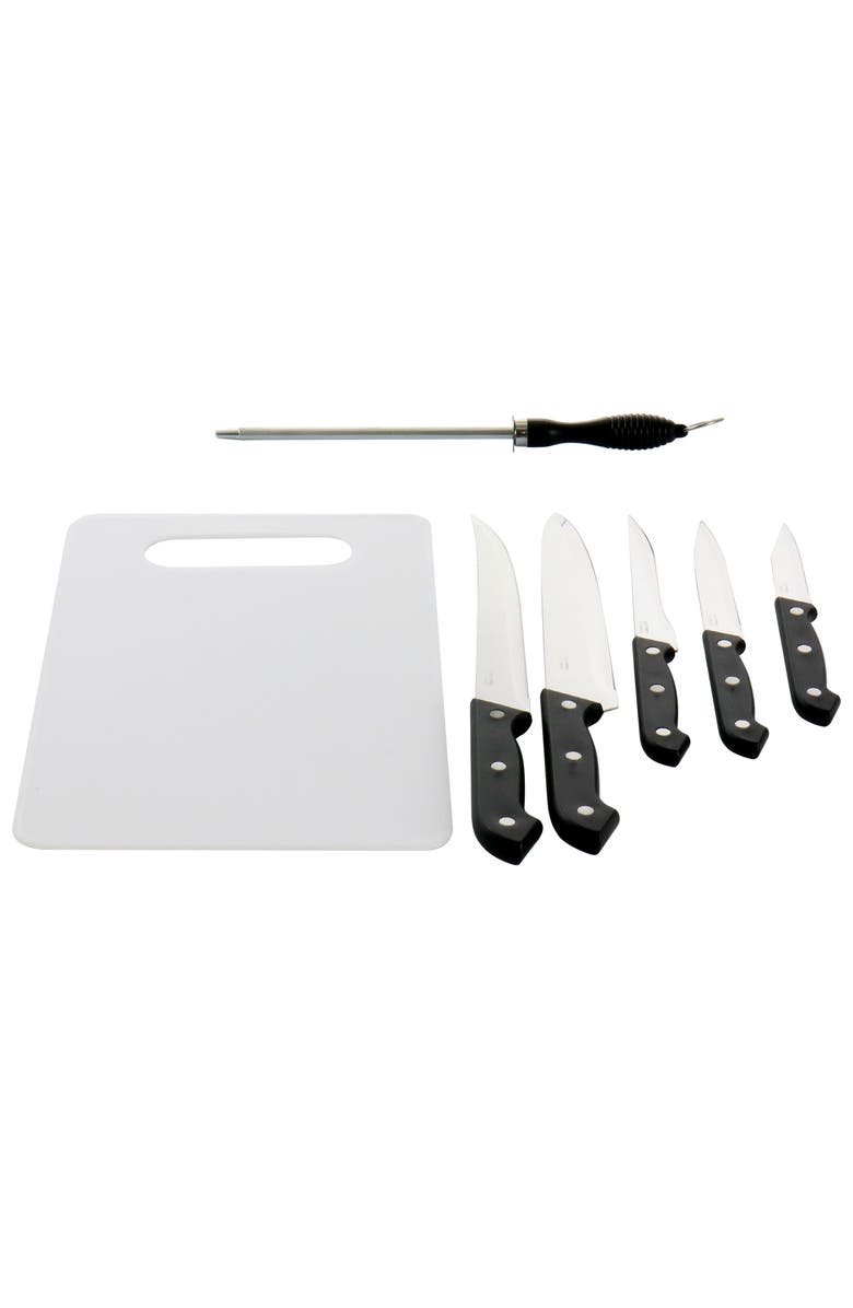 Gibson 7pc Canterbury Stainless Steel Cutlery Set, Alternate, color, Black