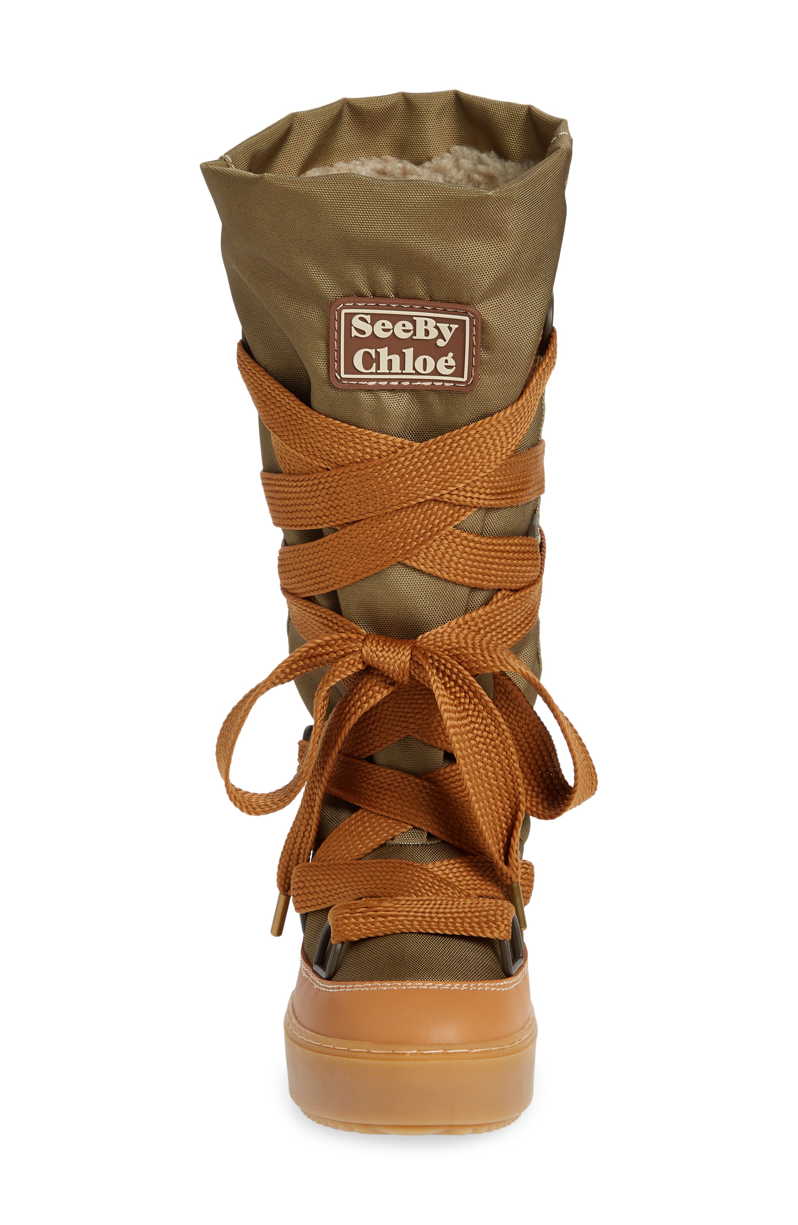 See by Chloé Naina Faux Shearling Lined Boot, Alternate, color, 