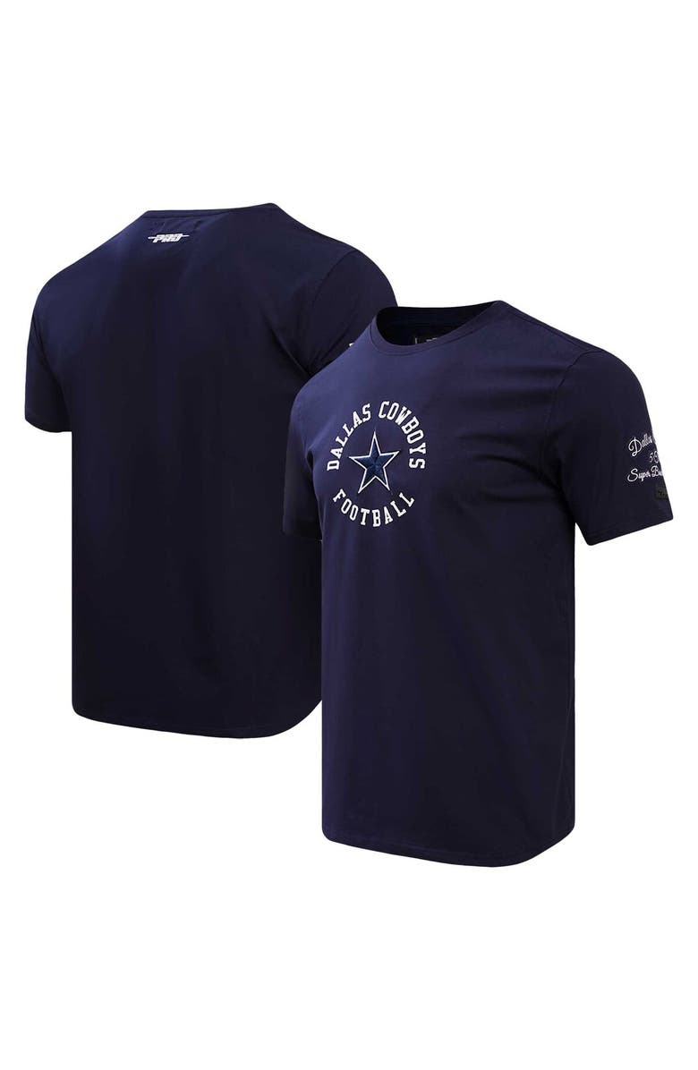 PRO STANDARD Men's Pro Standard Navy Dallas Cowboys Hybrid T-Shirt, Main, color, 