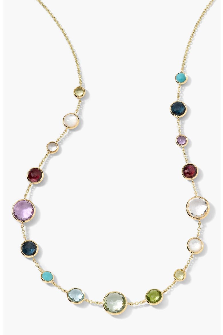 'Rock Candy - Lollipop' 18k Gold Station Necklace, Alternate, color, YELLOW GOLD/ MULTI