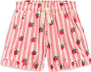 Mini Boden Kids' Cotton Blend Terry Ruffle Shorts