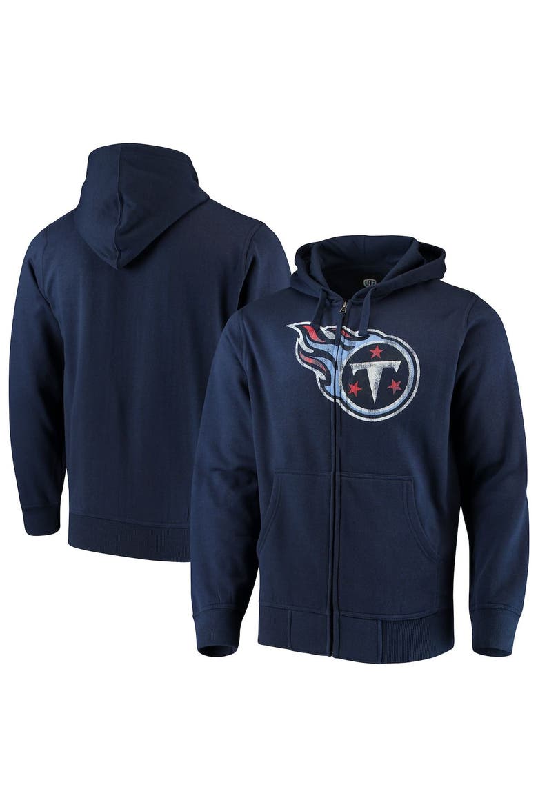 Men's G-III Sports by Carl Banks Navy Tennessee Titans Primary Logo Full-Zip Hoodie, Alternate, color, Navy