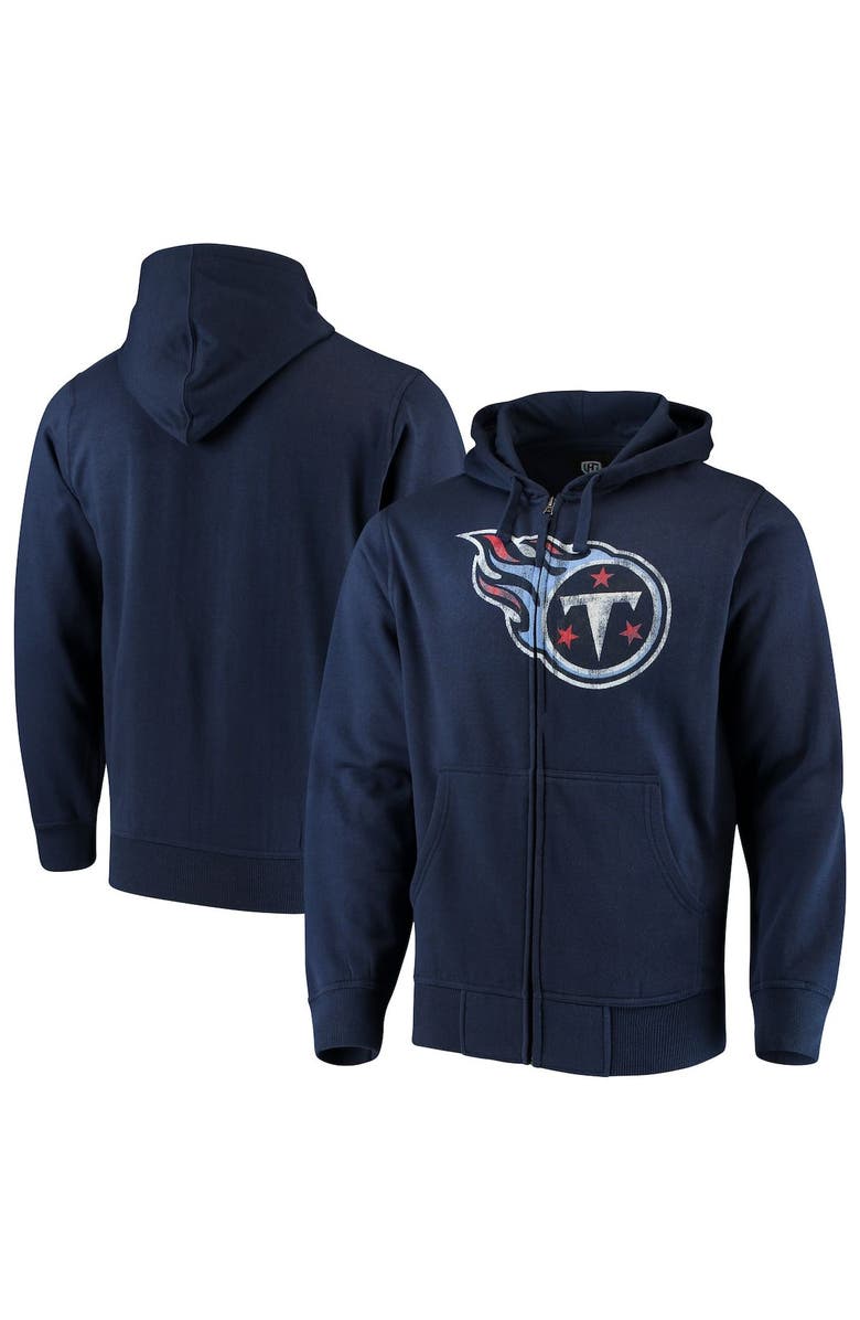 STARTER Men's G-III Sports by Carl Banks Navy Tennessee Titans Primary Logo Full-Zip Hoodie, Alternate, color, Navy
