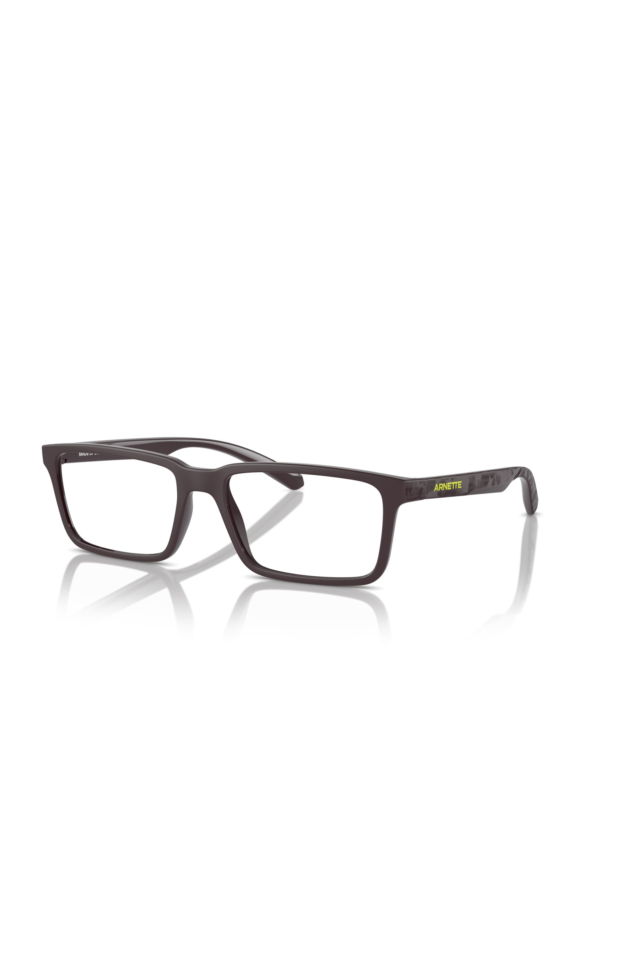 Arnette 55mm Rectangle Optical Glasses In Red