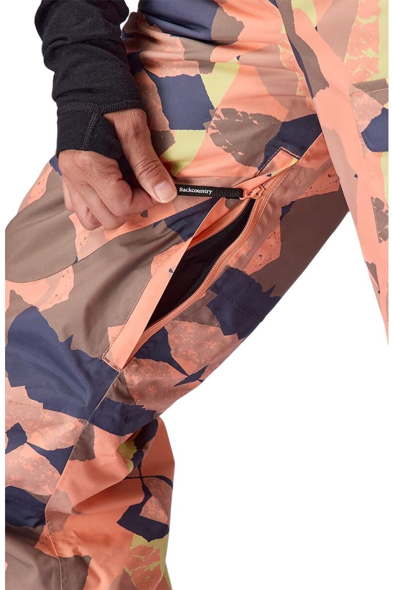 Crestcruiser Insulated Bib - Women's, Alternate, color, Peach Sky Geo Collage Print
