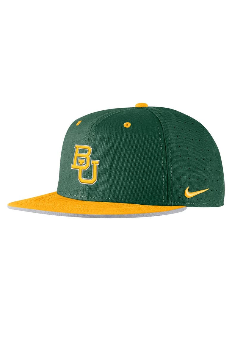 Men's Nike Green Baylor Bears 2025 On-Field True Performance Baseball Fitted Hat, Alternate, color, Green