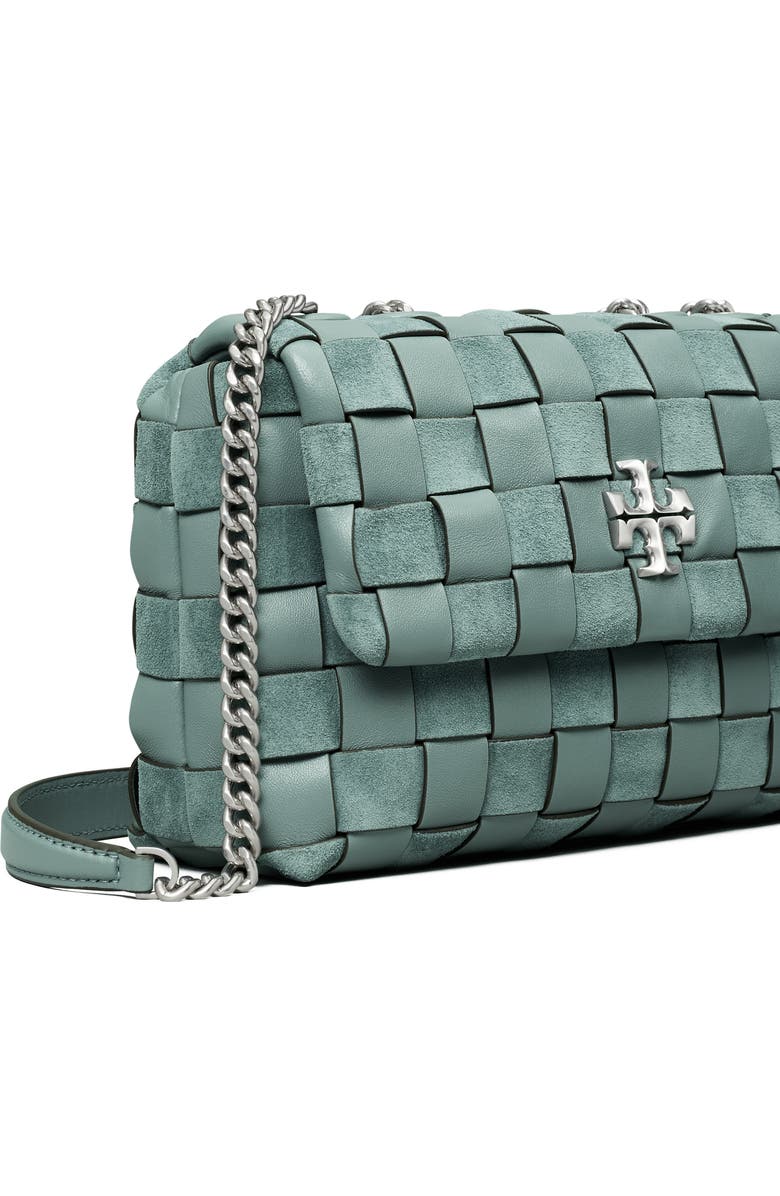 Tory Burch Kira Small Woven Leather Convertible Shoulder Bag, Alternate, color,