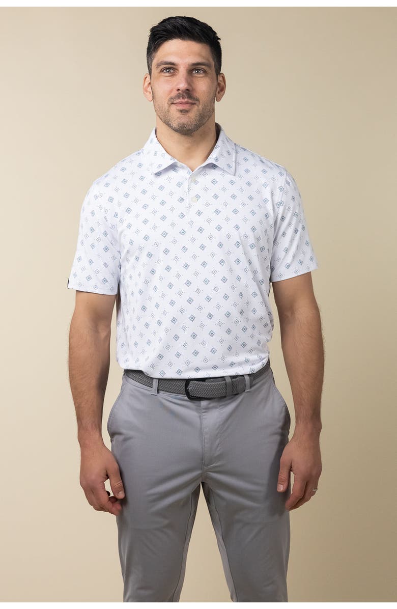 ASHWORTH GOLF Cooper Polo, Alternate, color, White/Club Green