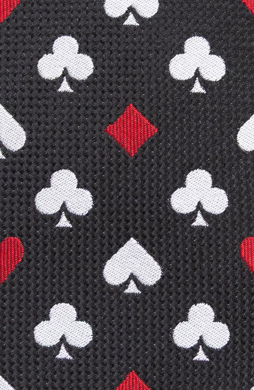 Cufflinks, Inc . Card Suits Jacquard Silk Blend Tie In Black