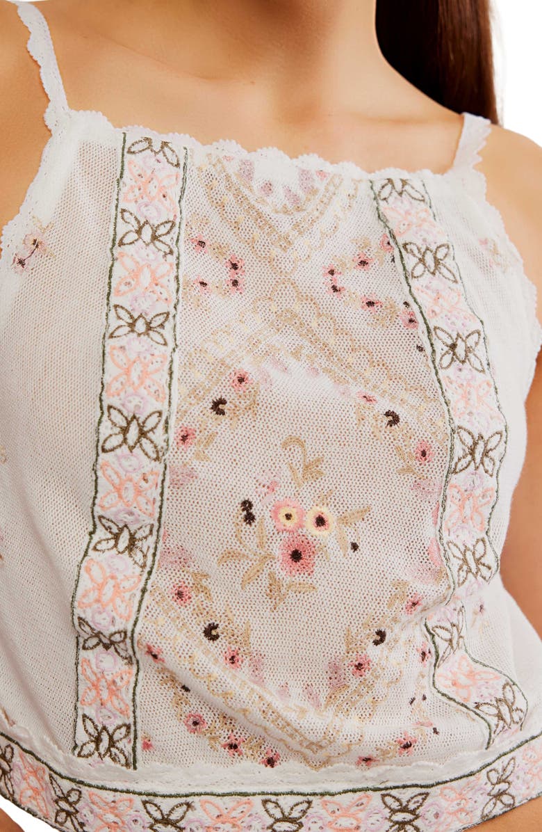 Free People Garden Party Apron Back Top, Alternate, color, Ivory