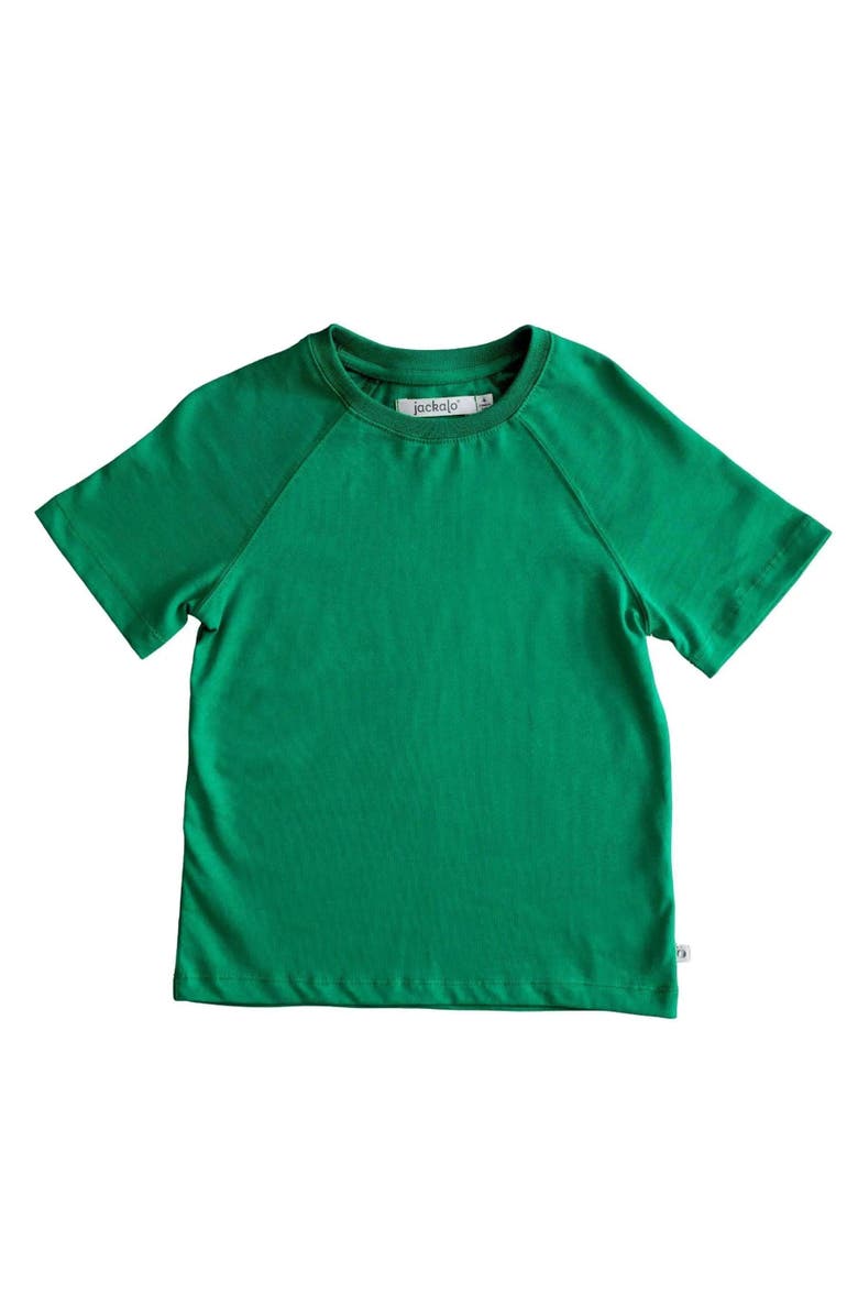 Jackalo Kids' Organic Cotton Raglan T-Shirt, Main, color, Parakeet