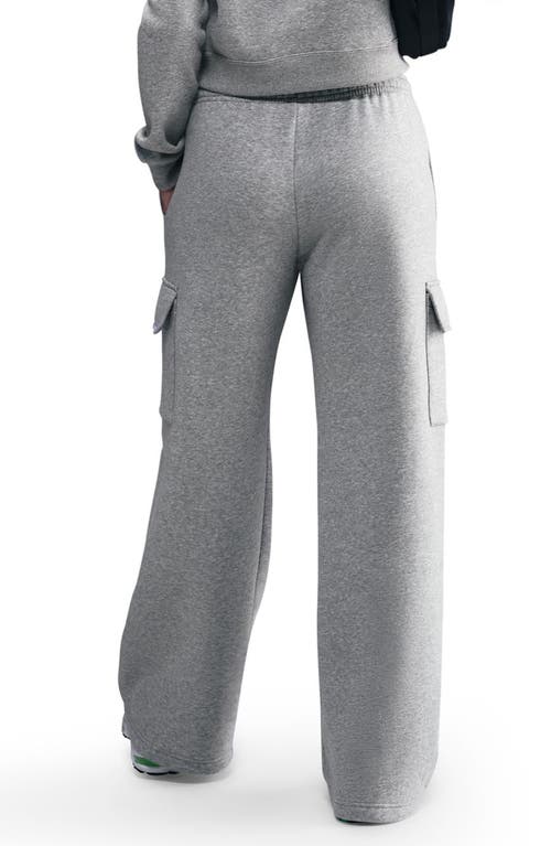 Nike Sportswear Phoenix Fleece Wide Leg Cargo Sweatpants In Gray