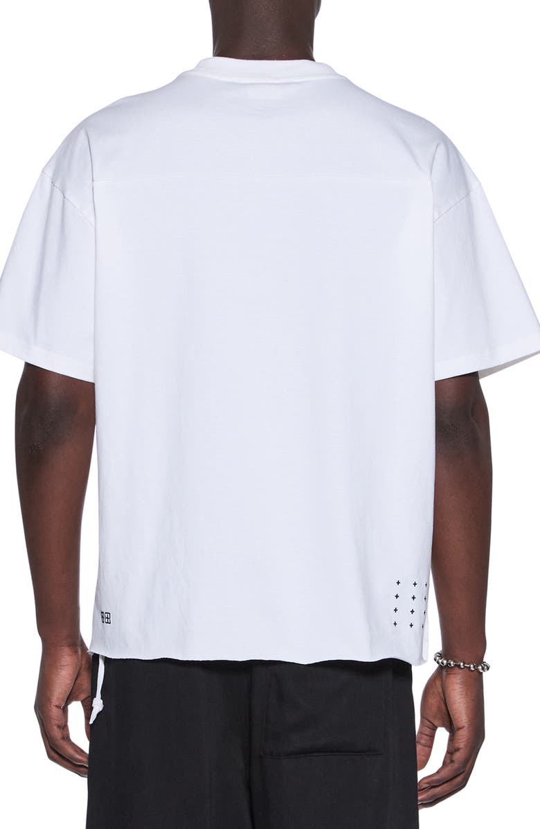 Ksubi Touchdown Appliqué T-Shirt, Alternate, color, Off White