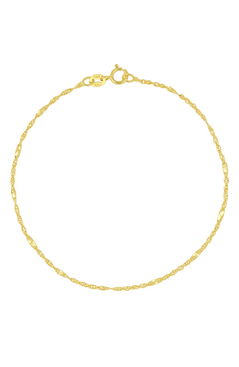 Bony Levy 14K Gold Twist Chain Bracelet, Main, color, 14K Yellow Gold