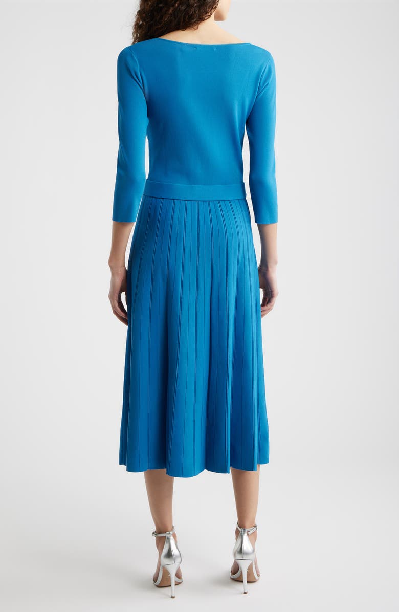 Elie Tahari The Sumner Sweater Dress, Alternate, color, Blue Palace