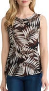Jones New York Side Pleat Scoop Neck Tank