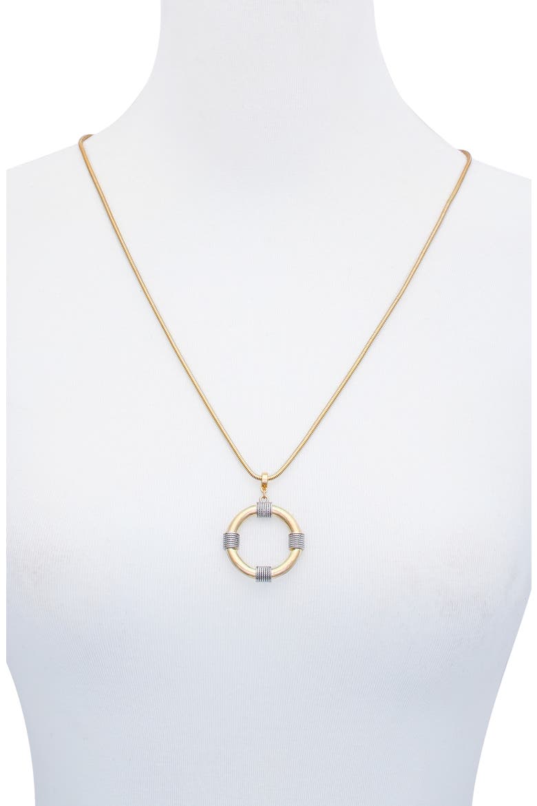 Two-Tone Pendant Necklace, Alternate, color, GOLD TONE