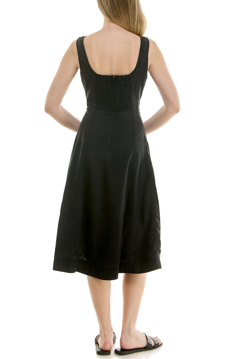 Nicole Miller Twill Fit & Flare Tank Dress, Alternate, color, Very Black