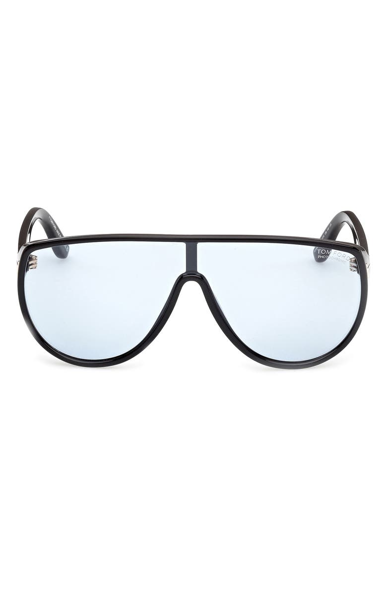 TOM FORD Achilles 138mm Shield Sunglasses, Alternate, color, 