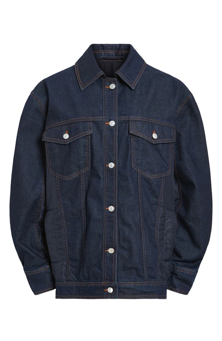 AllSaints Dillan Mixed Media Trucker Jacket, Alternate, color,