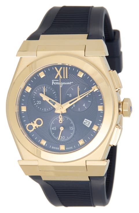 Vega Silicone Strap Chronograph Watch, 40mm