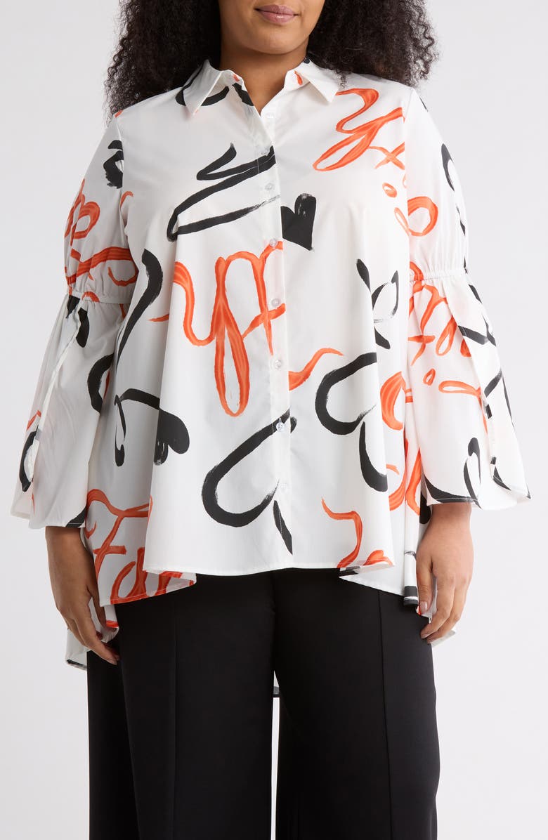 BY DESIGN Tess Long Sleeve Shirtdress, Main, color,