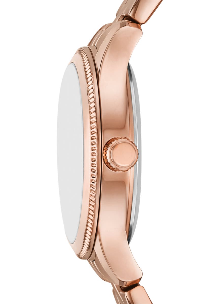 Fossil Brynn Rose Gold Tone Bracelet Watch, 30mm, Alternate, color, Rose Gold